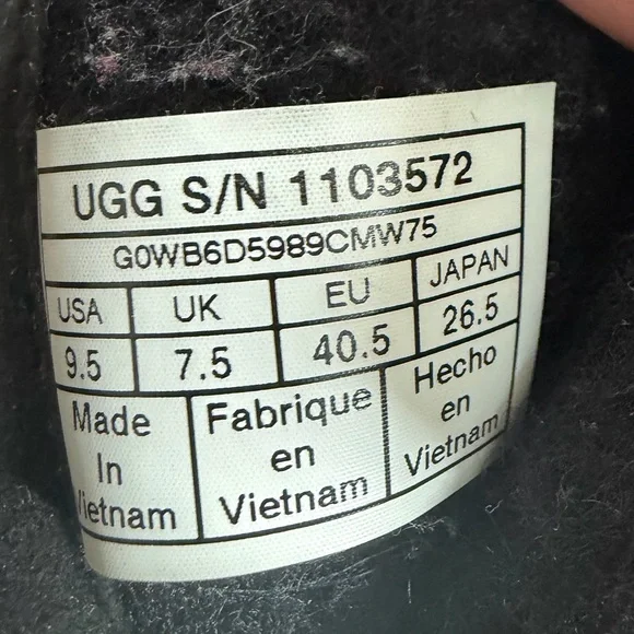 UGG Australia Wilde Combat Moto Black Leather MidTop Buckle Zip Boot Women’s 9.5 - Picture 10 of 10